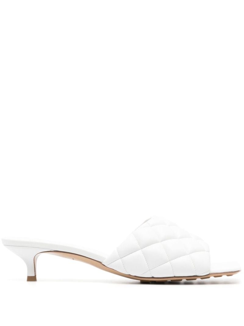White Padded 45 Leather Mules