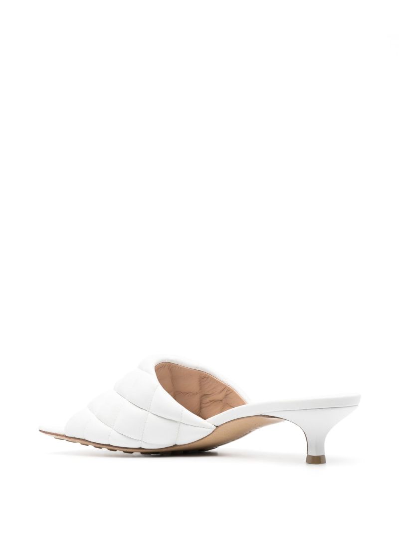 White Padded 45 Leather Mules