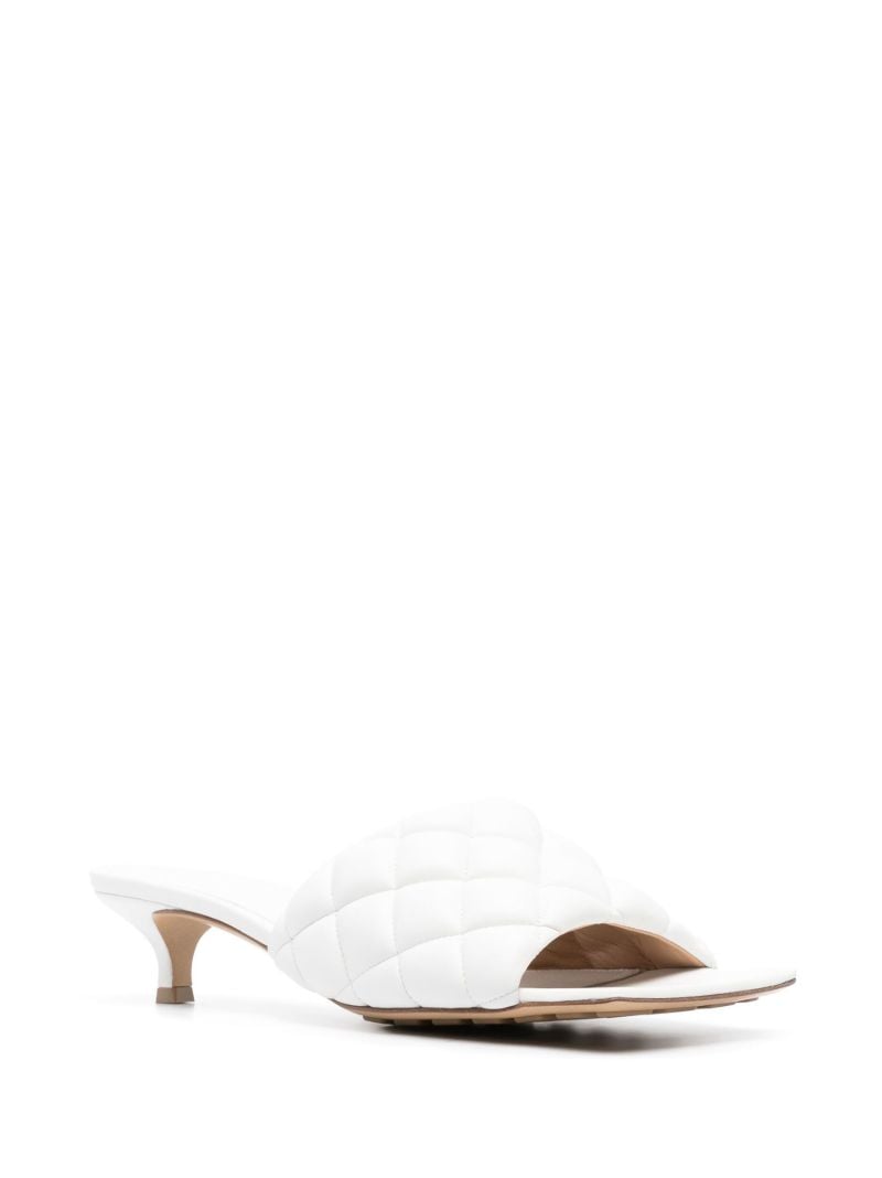 White Padded 45 Leather Mules