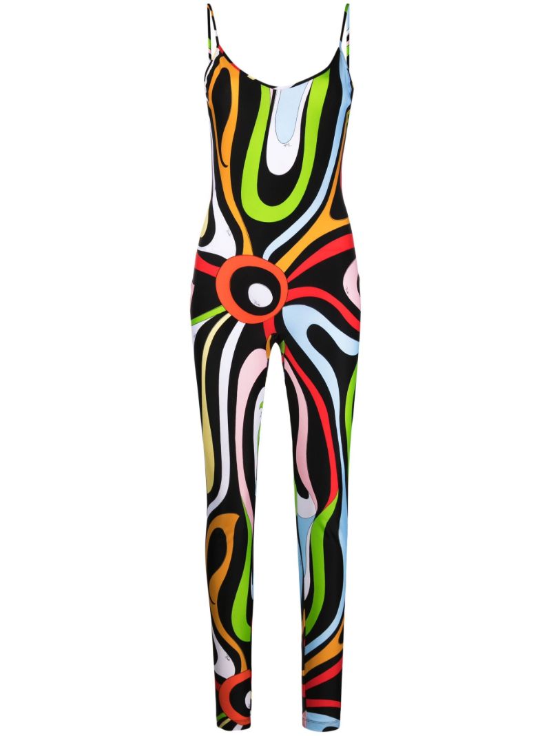 Multicolour Marmo Print Jumpsuit