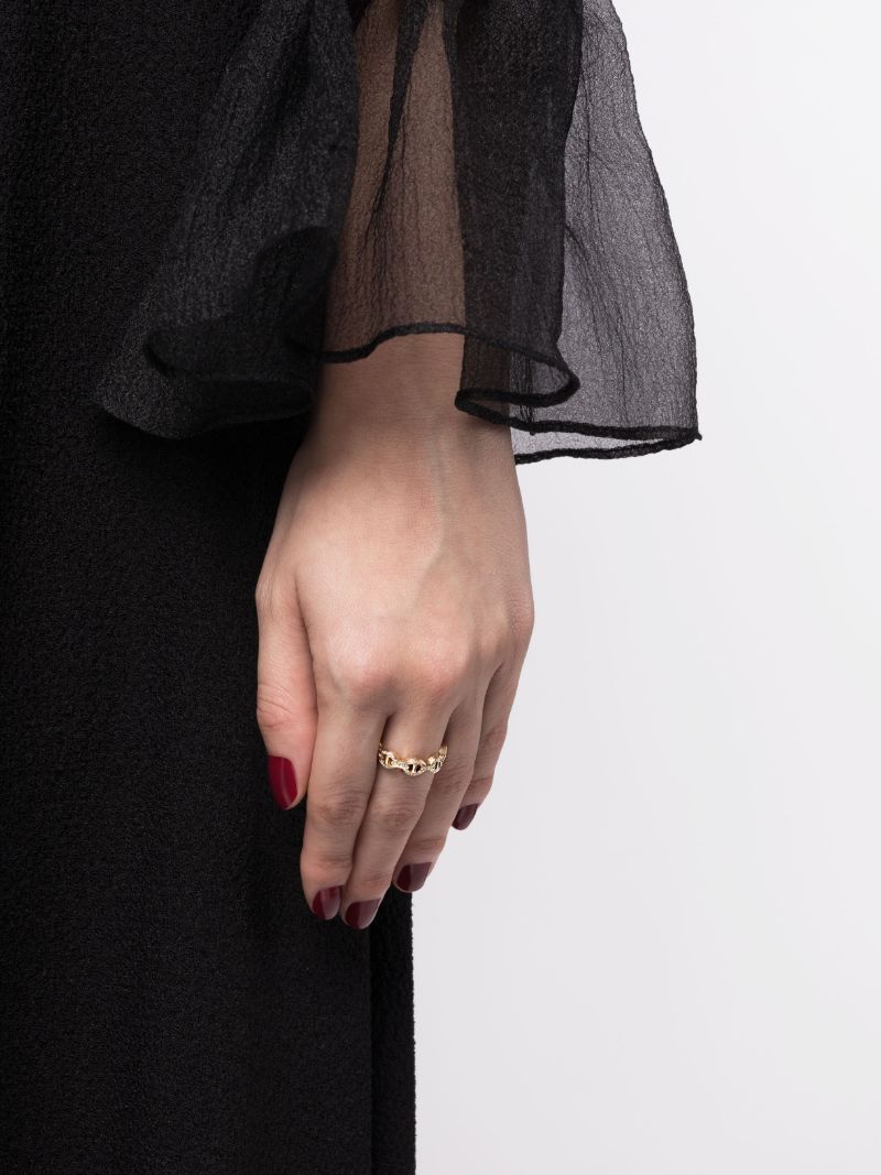 18k Yellow Gold Chain-link Ring