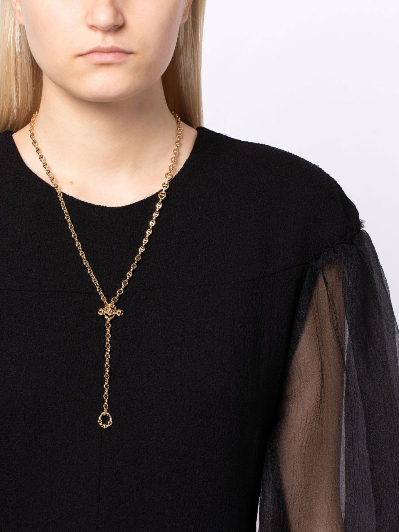18k Yellow Gold Open-link Diamond Necklace