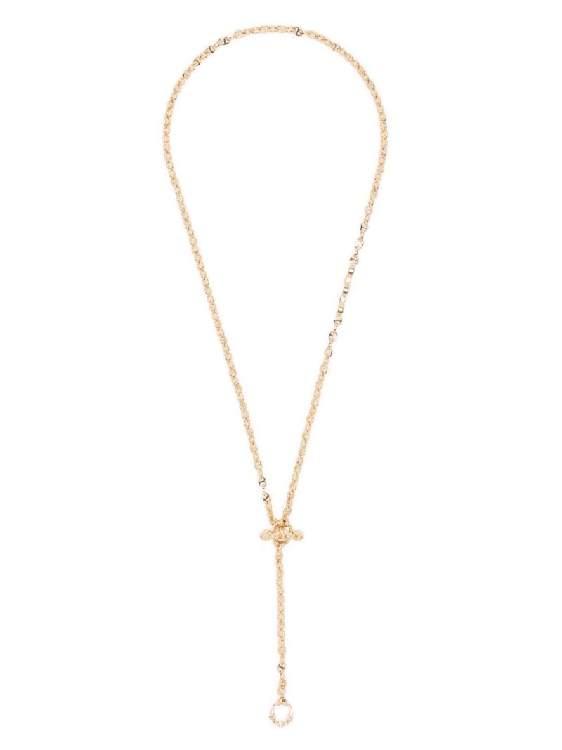 18k Yellow Gold Open-link Diamond Necklace
