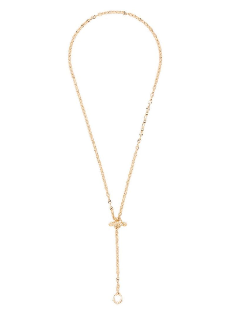 18k Yellow Gold Open-link Diamond Necklace
