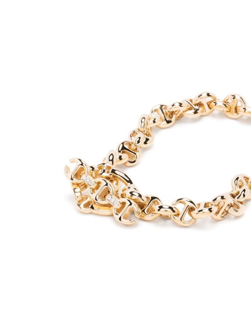 18k Yellow Gold Open-link Diamond Bracelet