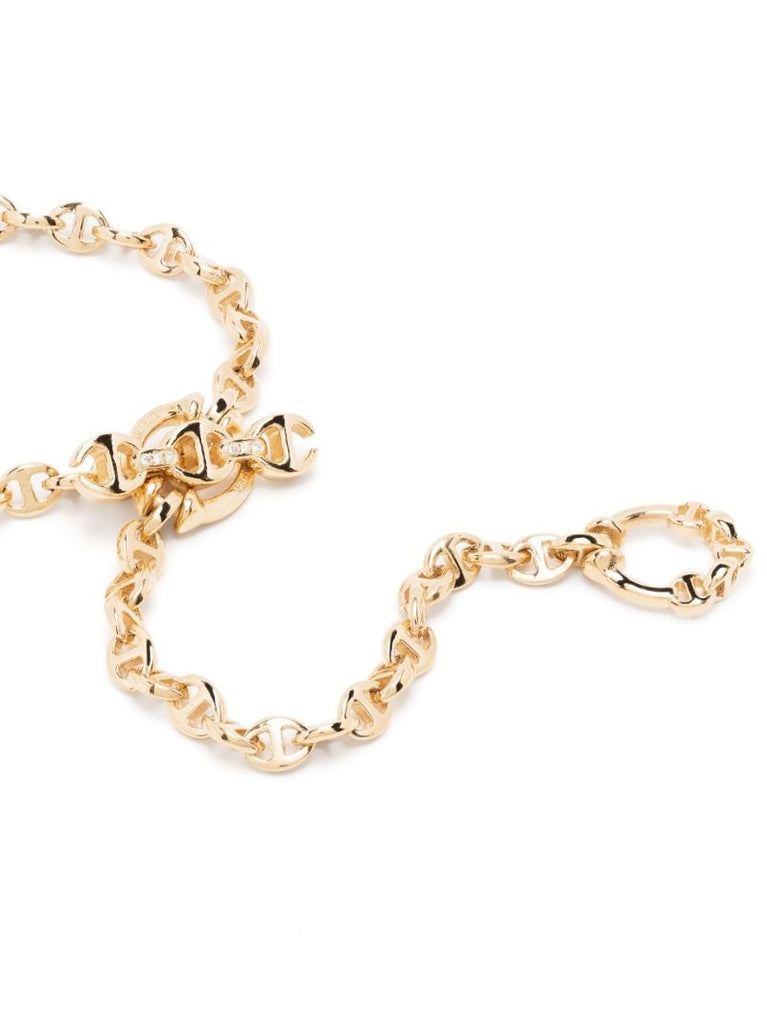18k Yellow Gold Open-link Diamond Bracelet