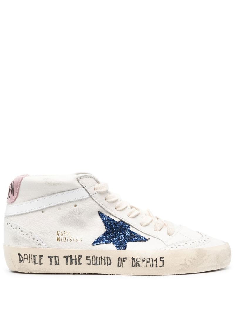 White Mid Star Lace-up Sneakers