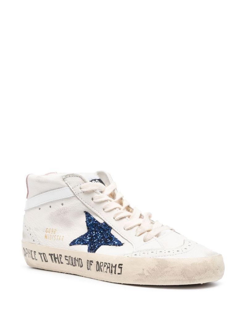 White Mid Star Lace-up Sneakers