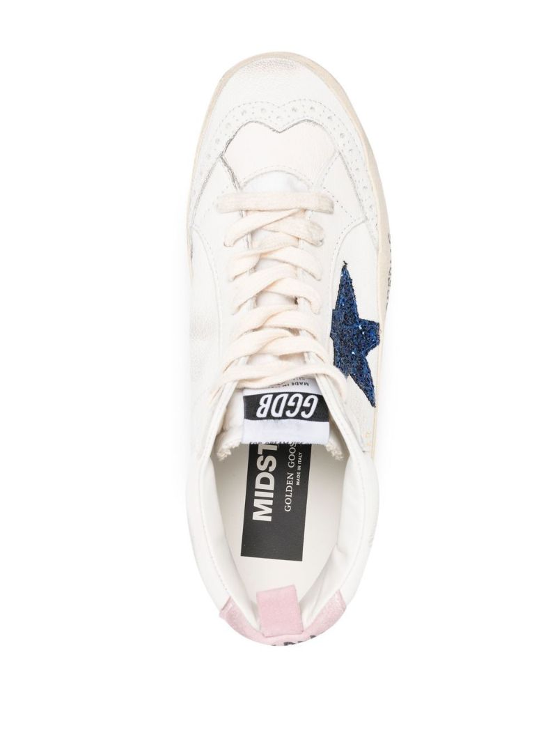 White Mid Star Lace-up Sneakers
