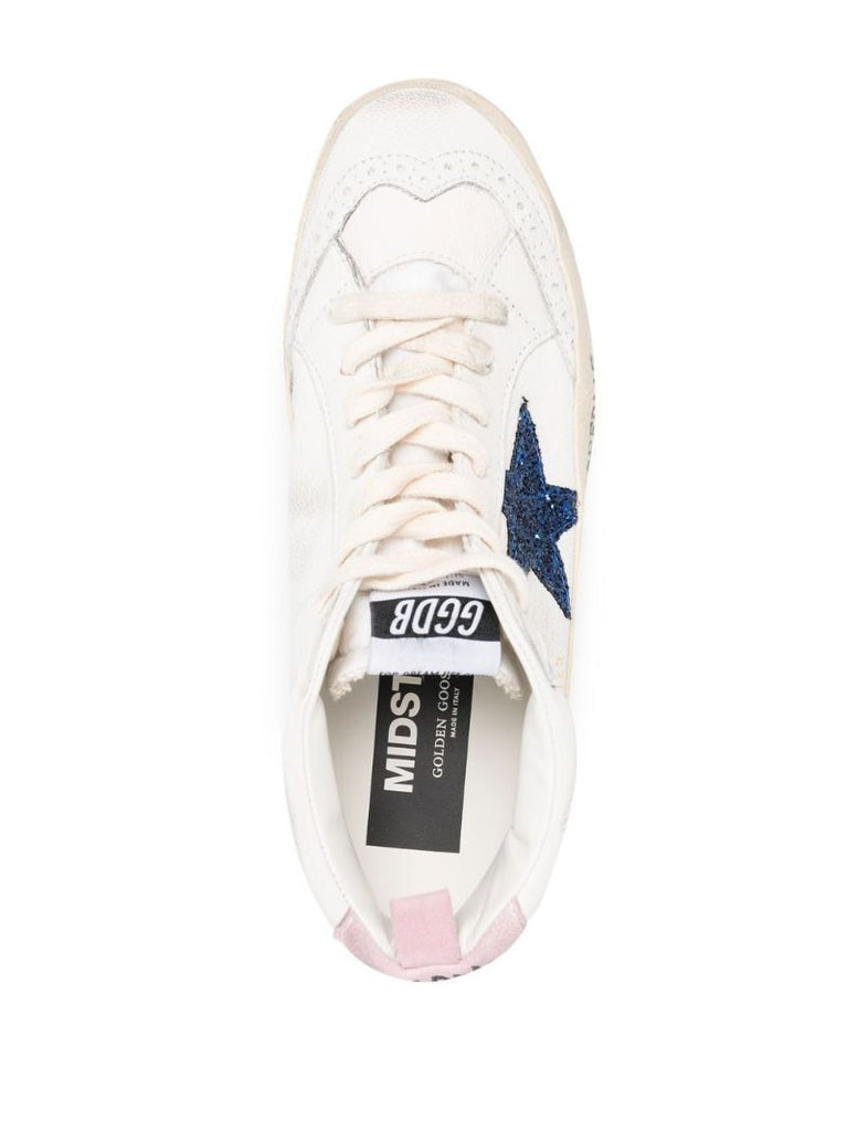 White Mid Star Lace-up Sneakers