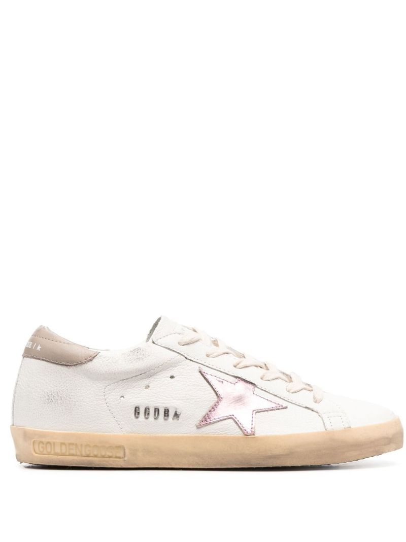 White Super-star Leather Sneakers