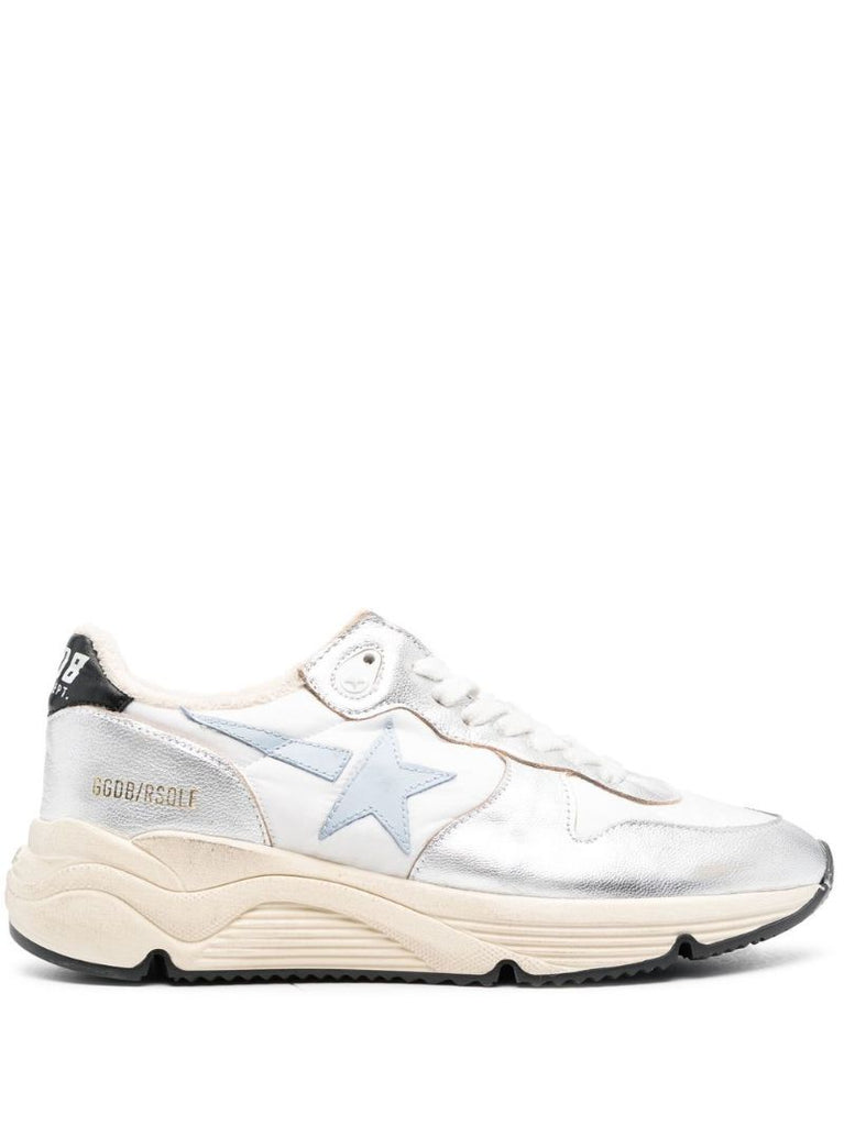 Silver-tone Running Sole Sneakers