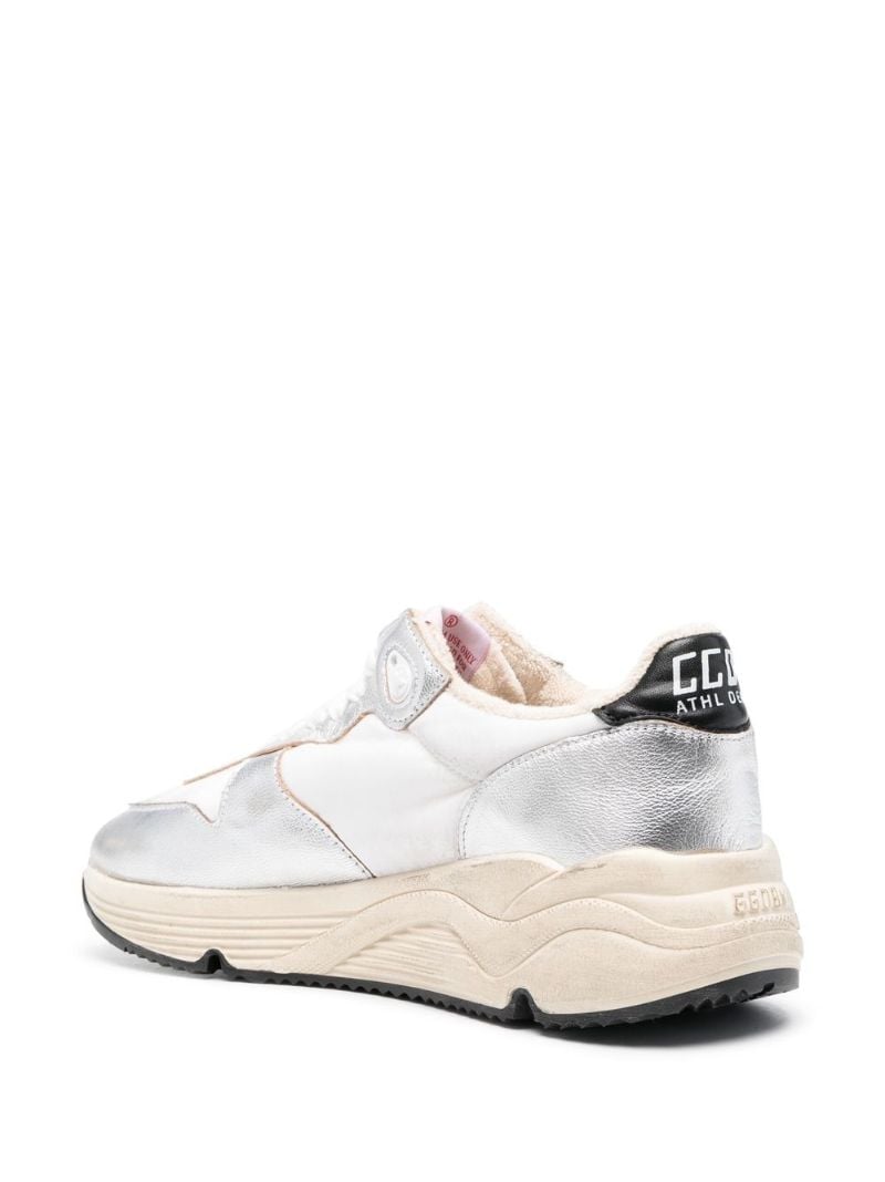 Silver-tone Running Sole Sneakers