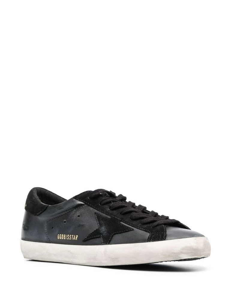 Black Super-star Leather Sneakers