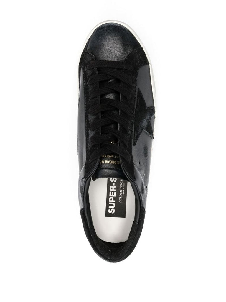 Black Super-star Leather Sneakers
