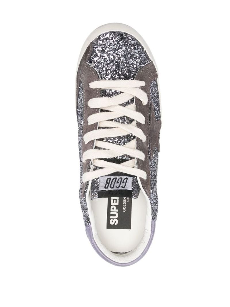 Silver Superstar Glitter Sneakers