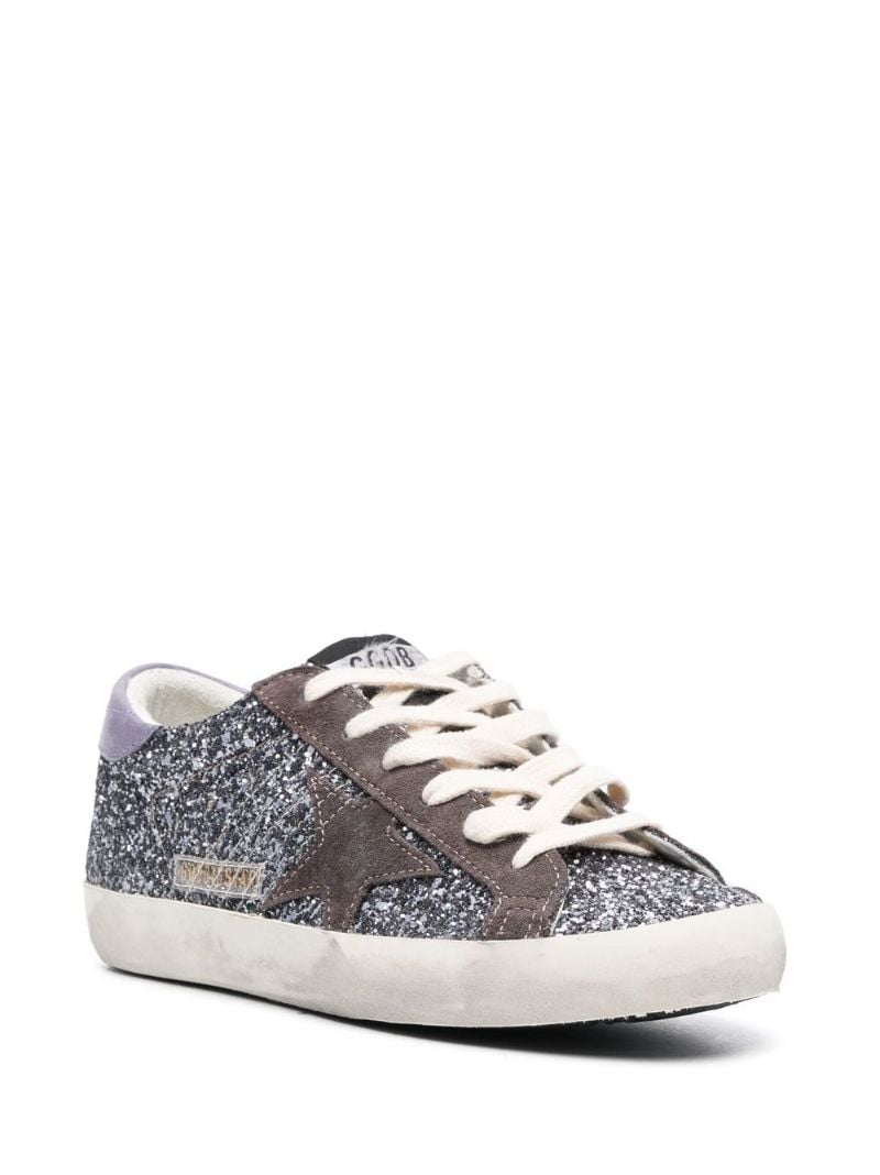 Silver Superstar Glitter Sneakers