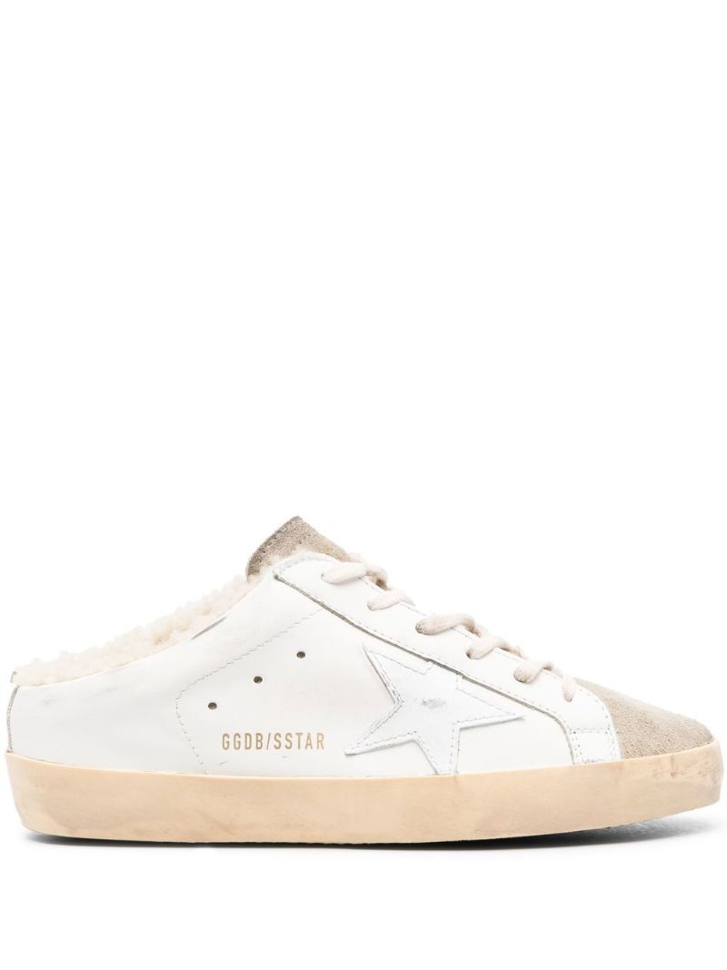 White Super-star Sabot Lace-up Sneakers