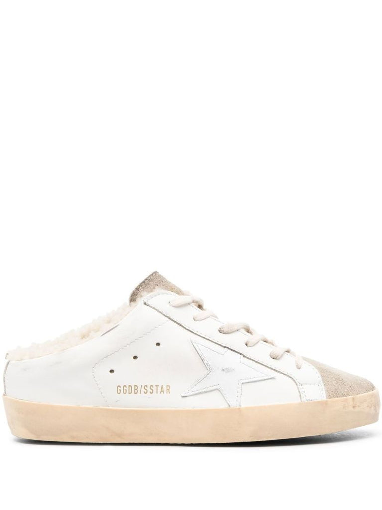 White Super-star Sabot Lace-up Sneakers
