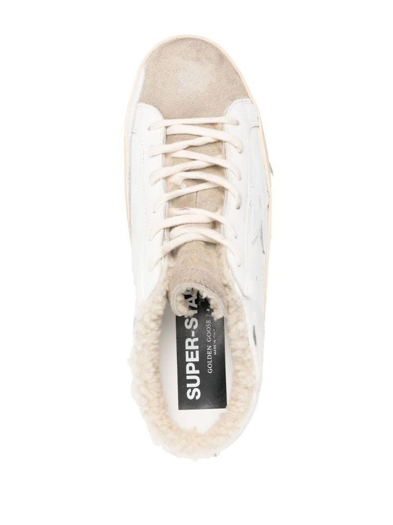 White Super-star Sabot Lace-up Sneakers