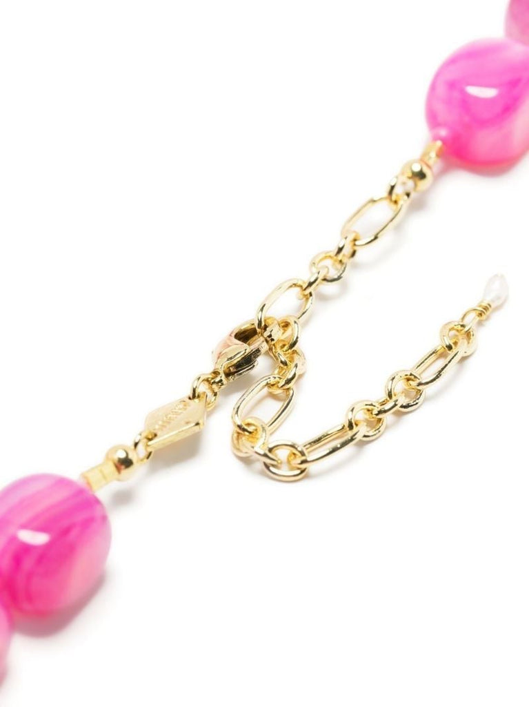 Gold-tone Lake Beaded Necklace