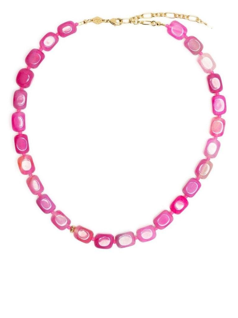 Gold-tone Lake Beaded Necklace