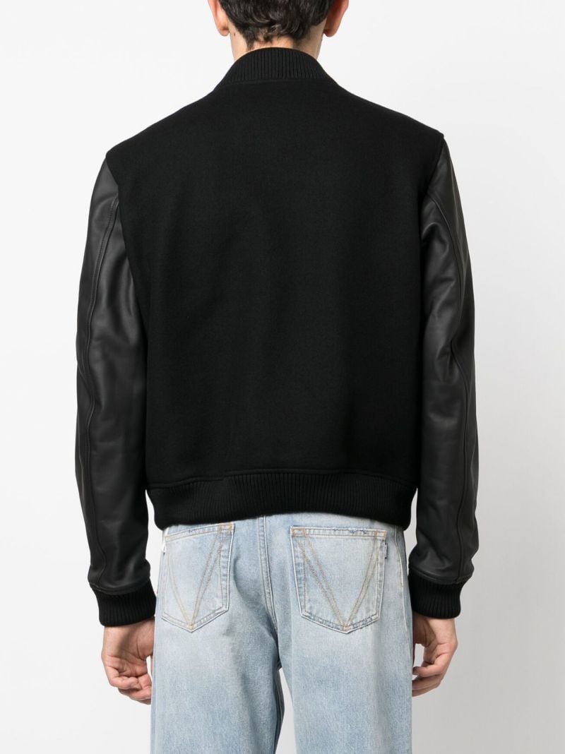 Black Varsity Bomber Jacket