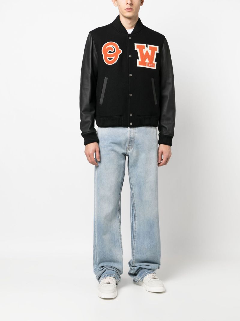 Black Varsity Bomber Jacket