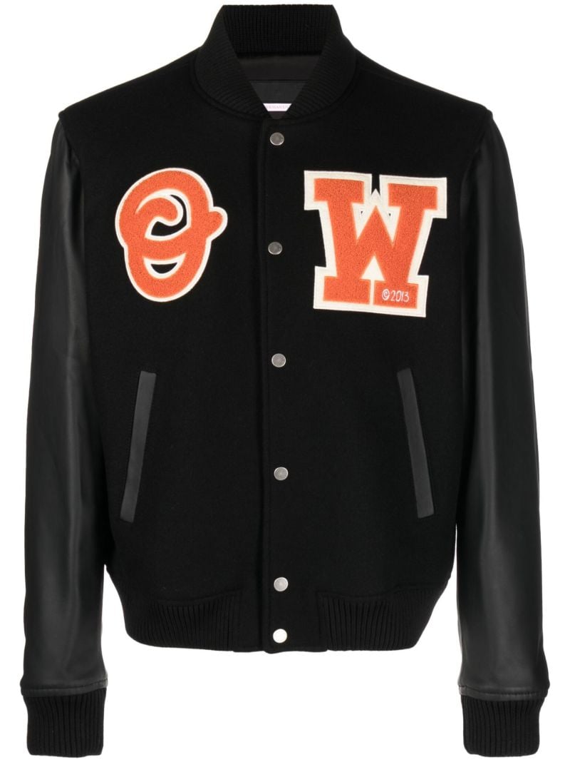 Black Varsity Bomber Jacket