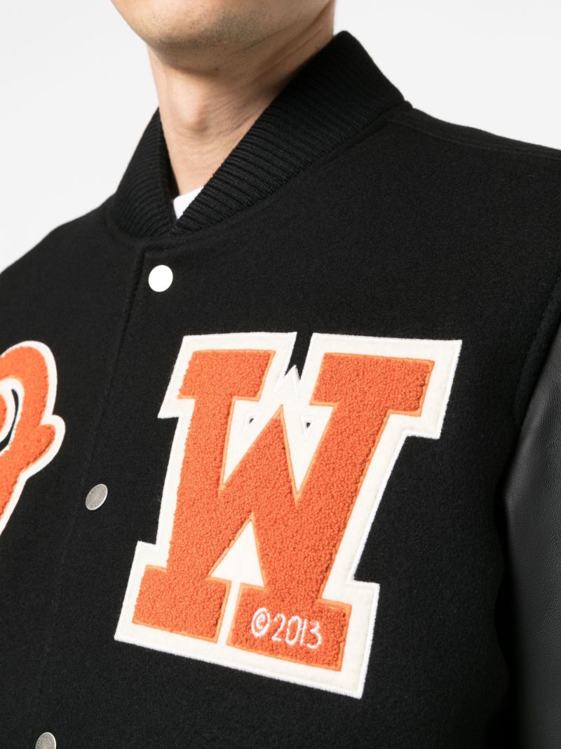 Black Varsity Bomber Jacket
