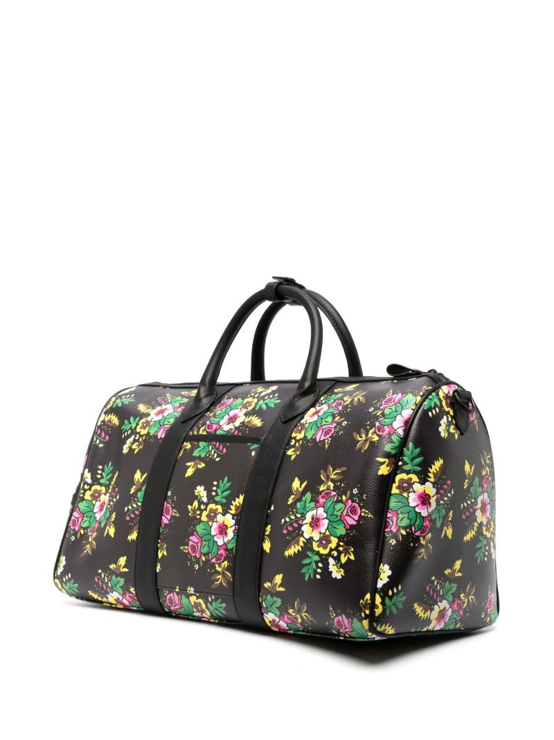 Black Pop Bouquet Print Holdall Bag