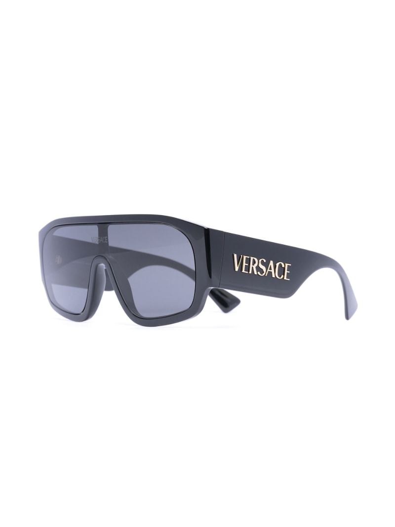 Black Logo Plaque Sunglasses
