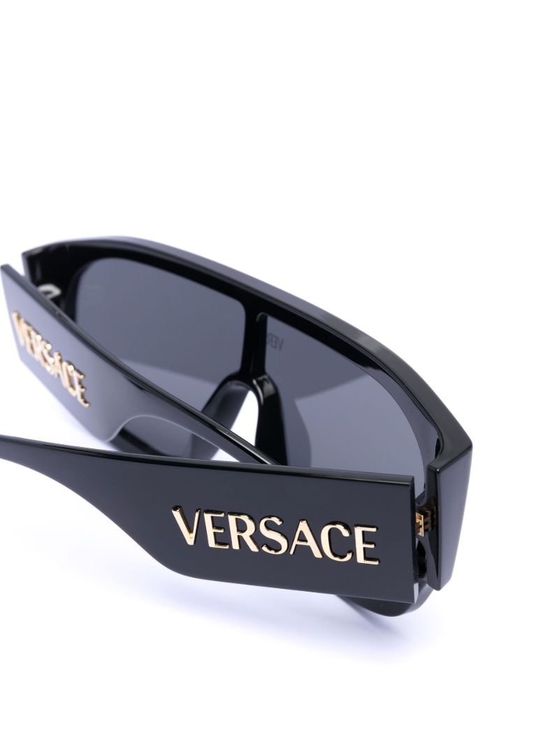 Black Logo Plaque Sunglasses