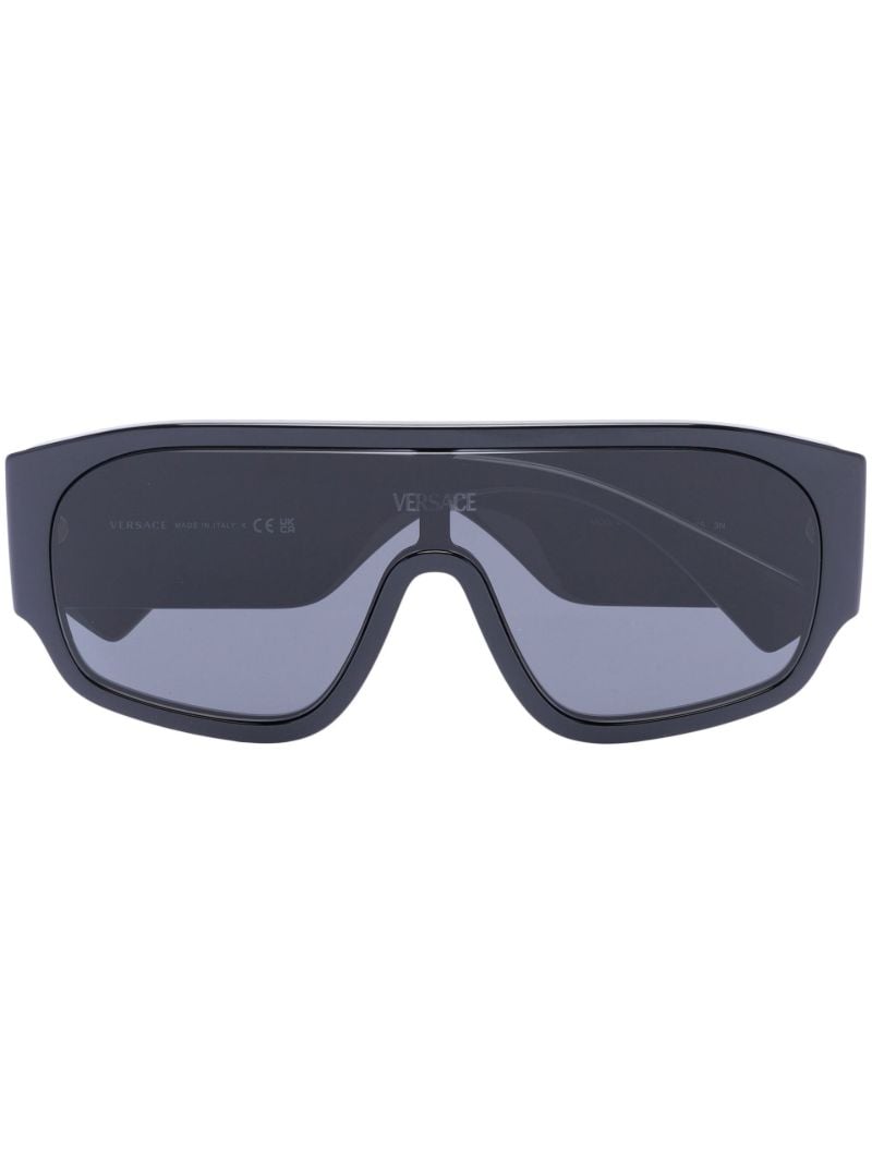 Black Logo Plaque Sunglasses