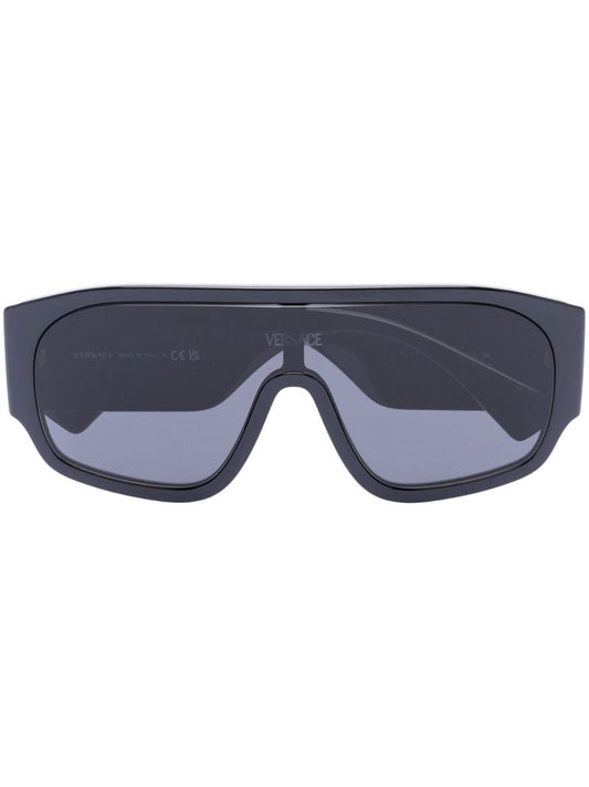 Black Logo Plaque Sunglasses