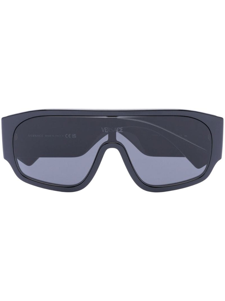 Black Logo Plaque Sunglasses