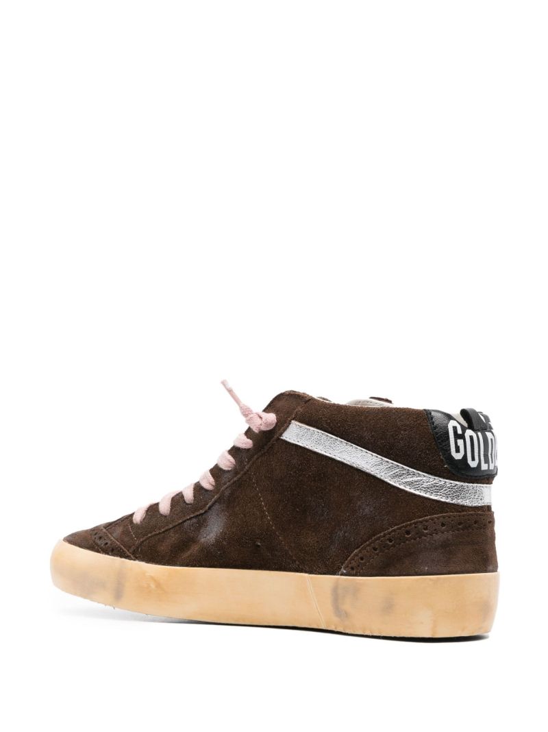 Brown Mid-star Suede Sneakers