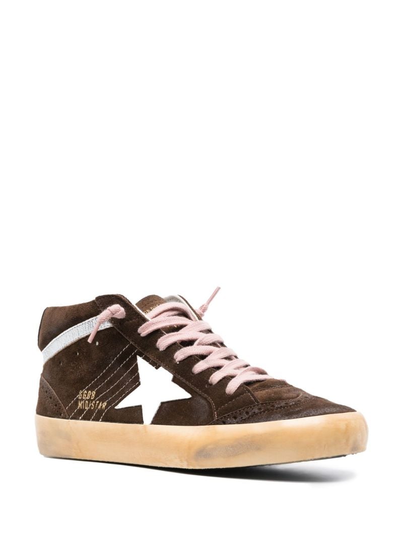 Brown Mid-star Suede Sneakers