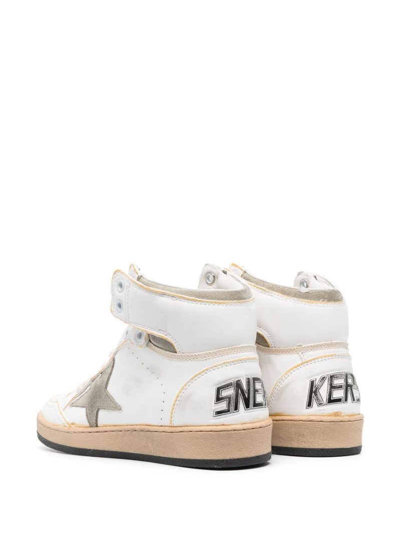 White Sky-star Leather High-top Sneakers