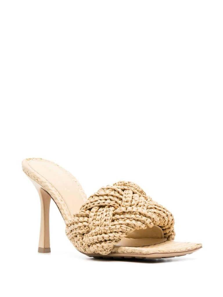 Neutral Lido 90 Raffia Mules