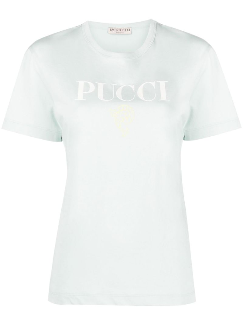 Green Logo Print T-shirt