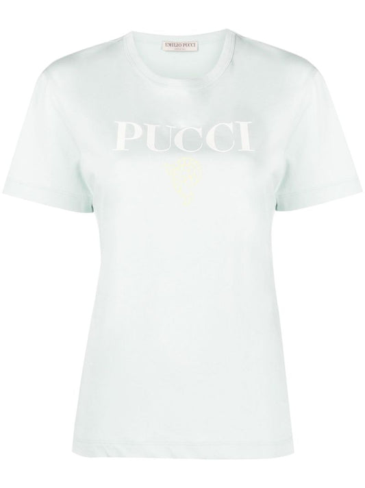 Green Logo Print T-shirt