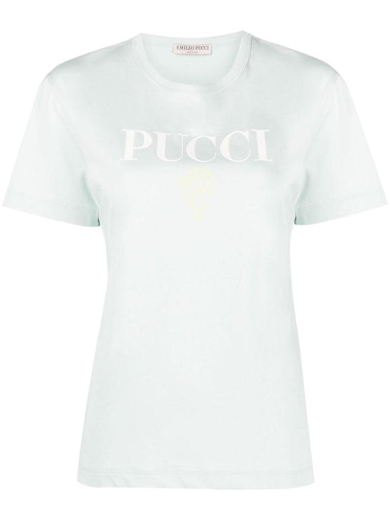 Green Logo Print T-shirt