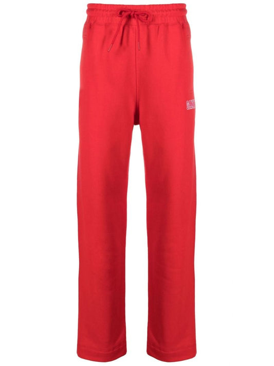 Red Logo-embroidered Track Pants