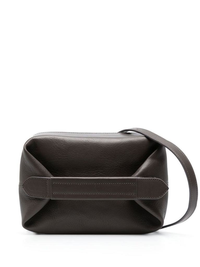 Grey Case Leather Clutch Bag