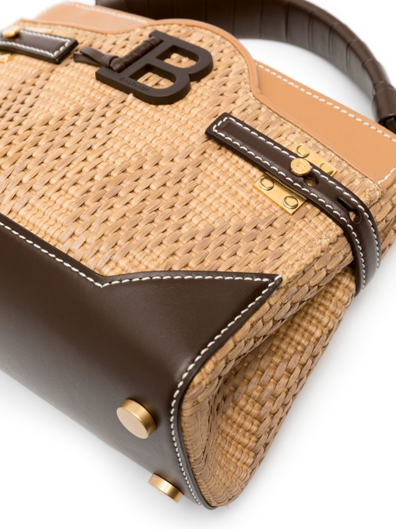 Brown B-buzz 22 Raffia Top Handle Bag