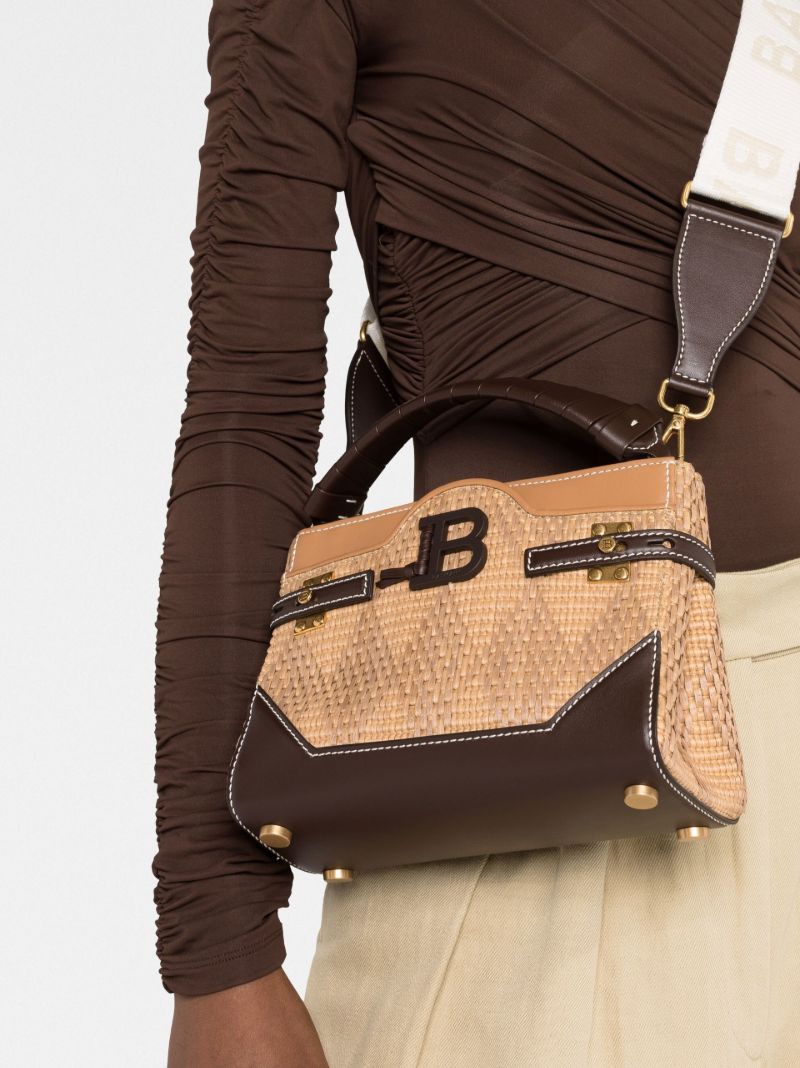 Brown B-buzz 22 Raffia Top Handle Bag