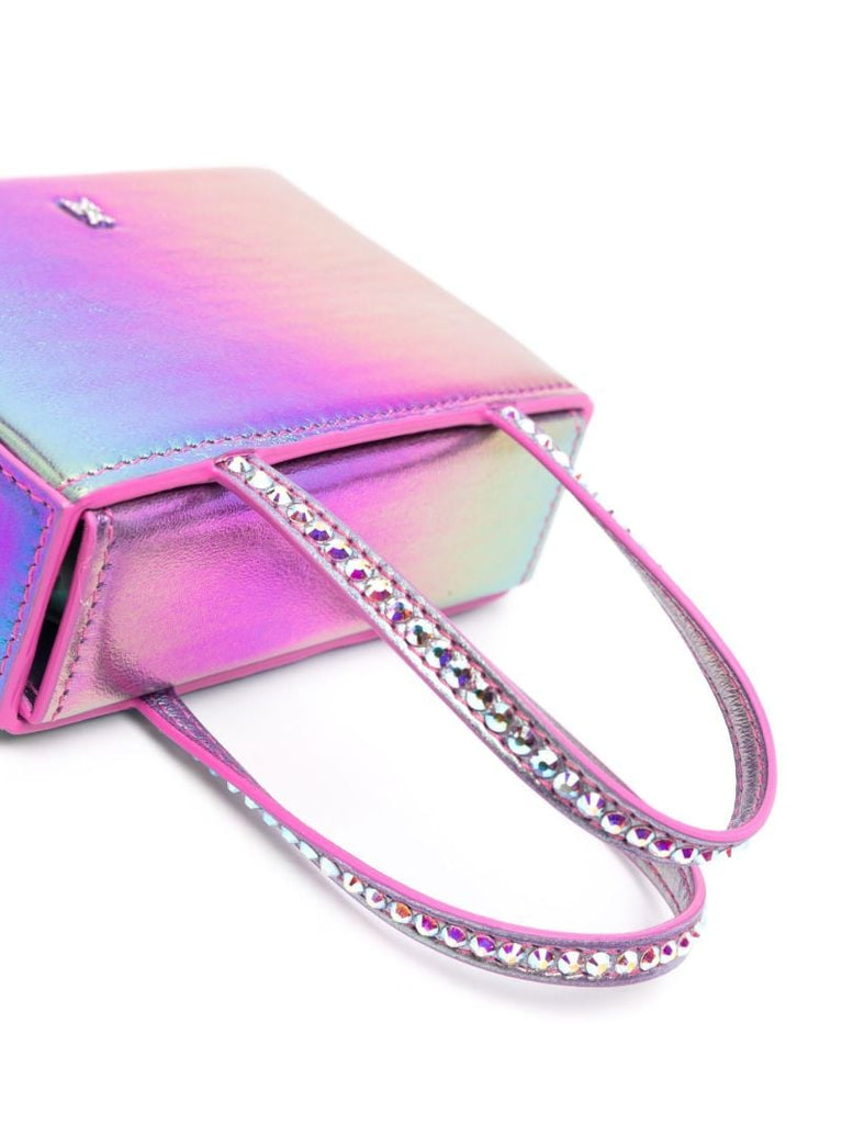 Pink Super Amini Gilda Mini Leather Top Handle Bag