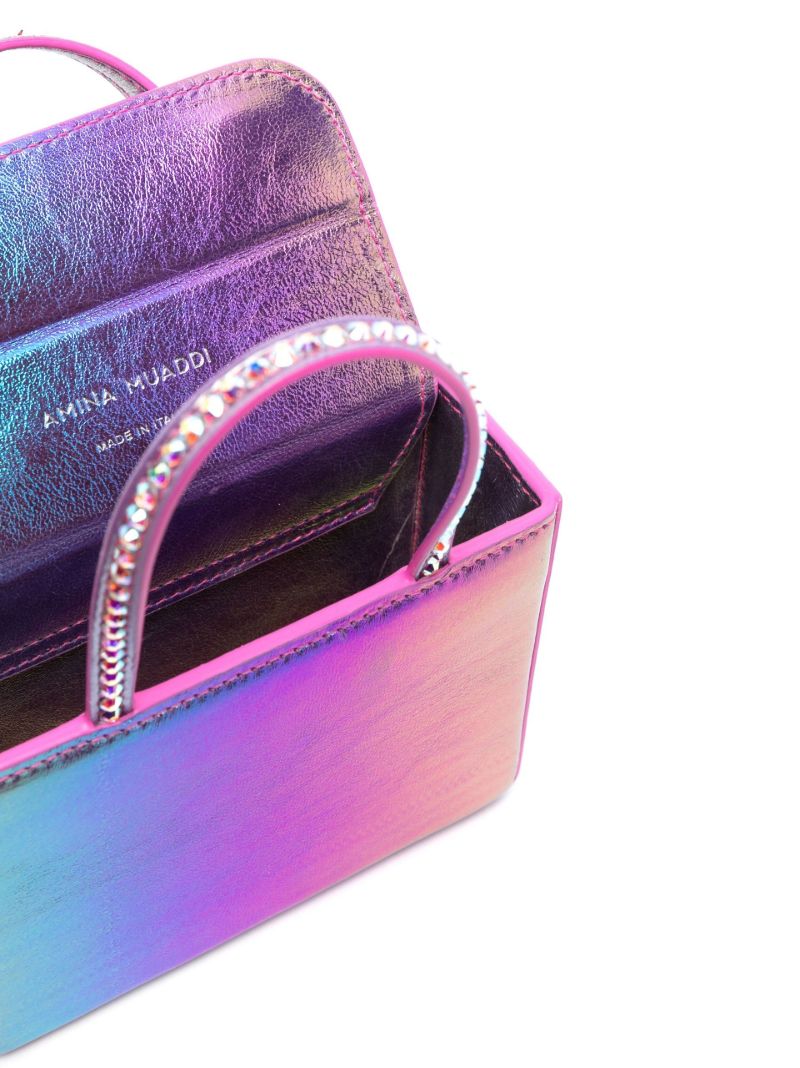 Pink Super Amini Gilda Mini Leather Top Handle Bag