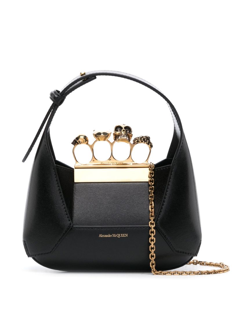 Black the Jewelled Hobo Mini Bag